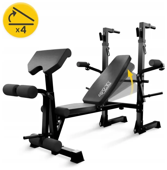 Лава тренувальна для жиму 4FIZJO Ultra з партою Скотта Black (P-5905973404228)