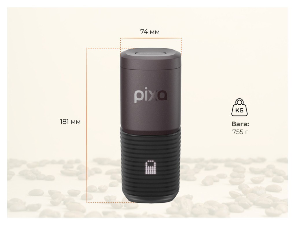 Портативная электрическая эспрессо кофеварка Wacaco Pixapresso для молотого кофе и капсул, красная