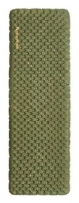 Матрас туристический надувной одноместный Naturehike CNH22DZ018, сверхлегкий, 196x64x7 см, зеленый, для туризма с мешком для надува.