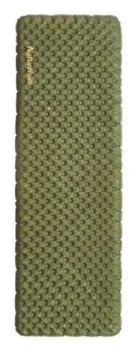 Матрац туристичний надувний одномісний Naturehike CNH22DZ018, надлегкий, 196x64x7 см, зелений, для туризму із мішком для надування