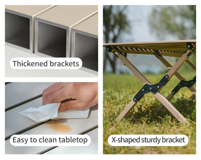 Складаний стіл Naturehike Star Jane T01 CNK2550JJ018, 119х60 см, вуглецева сталь, чорний, укр, укр