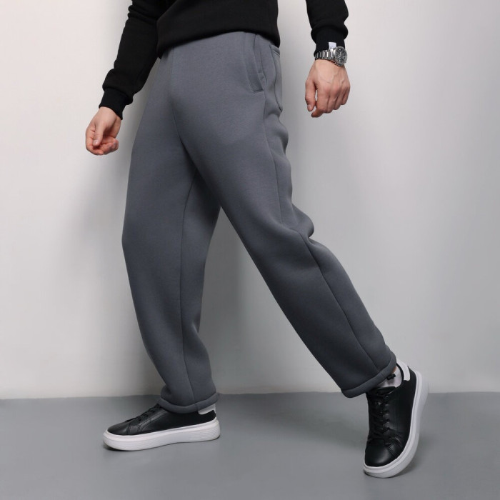 Джогеры мужские тринитка начес темно-серые. Джогеры мужские Pobedov Move темно-серые.