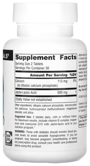 Alpha Lipoic Acid 300mg - 60 tabs