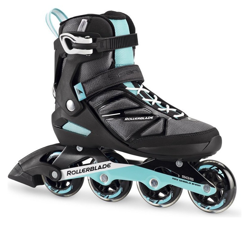 Роликові коньки для дорослих Rollerblade SPARK 80 ST W 36.5 (6US) 230мм Black/blue cyan (07741100 915), укр, укр