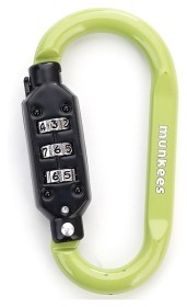 Munkees 35932 карабин Combi Lock Carabiner D-Shape green