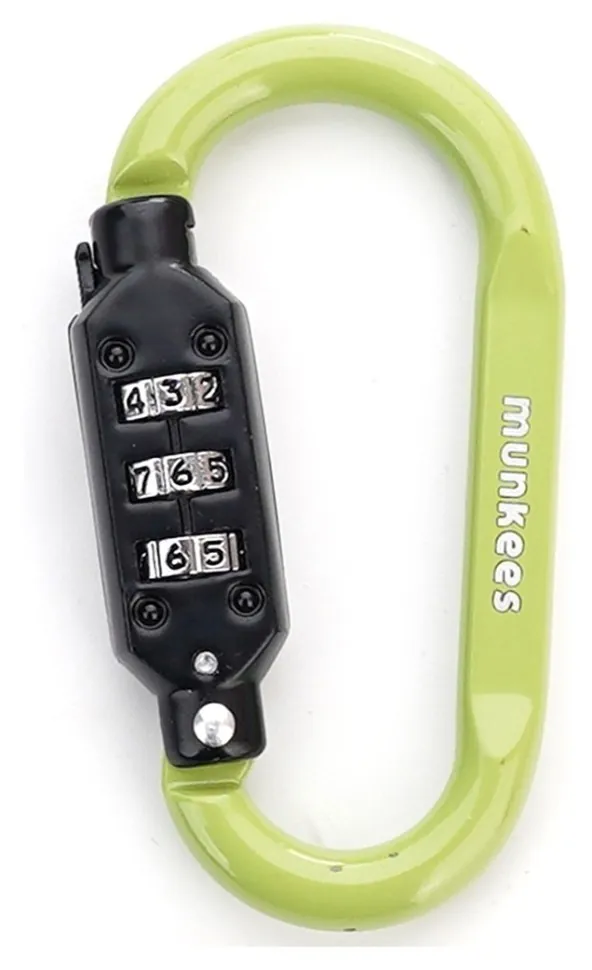 Munkees 35932 карабін Combi Lock Carabiner D-Shape green (35932-GR)