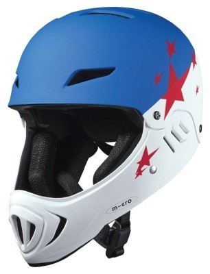 Захисний гоночний шолом MICRO - БІЛО-БЛАКИТНИЙ (48–53 cm, S)