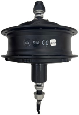 Мотор редуктор. 320 об/хв 48B 500Вт задній 36H під касету 150мм 12G чорний GP G104C