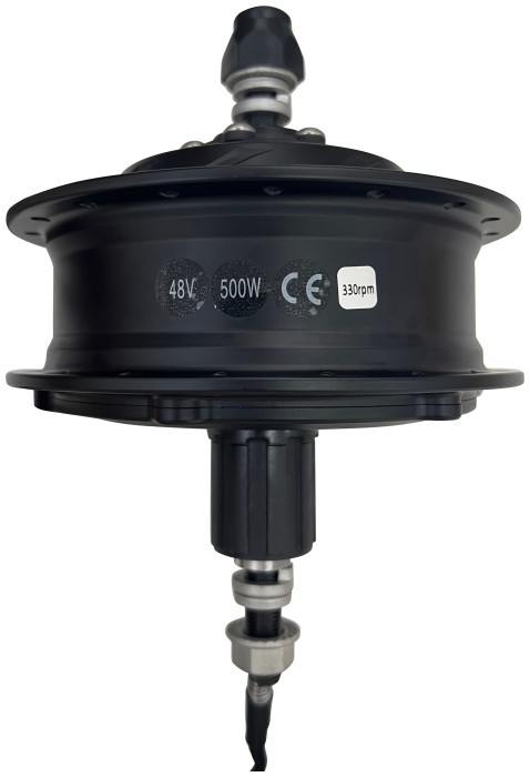Мотор редуктор. 320 об/хв 48B 500Вт задній 36H під касету 150мм 12G чорний GP G104C, укр, укр