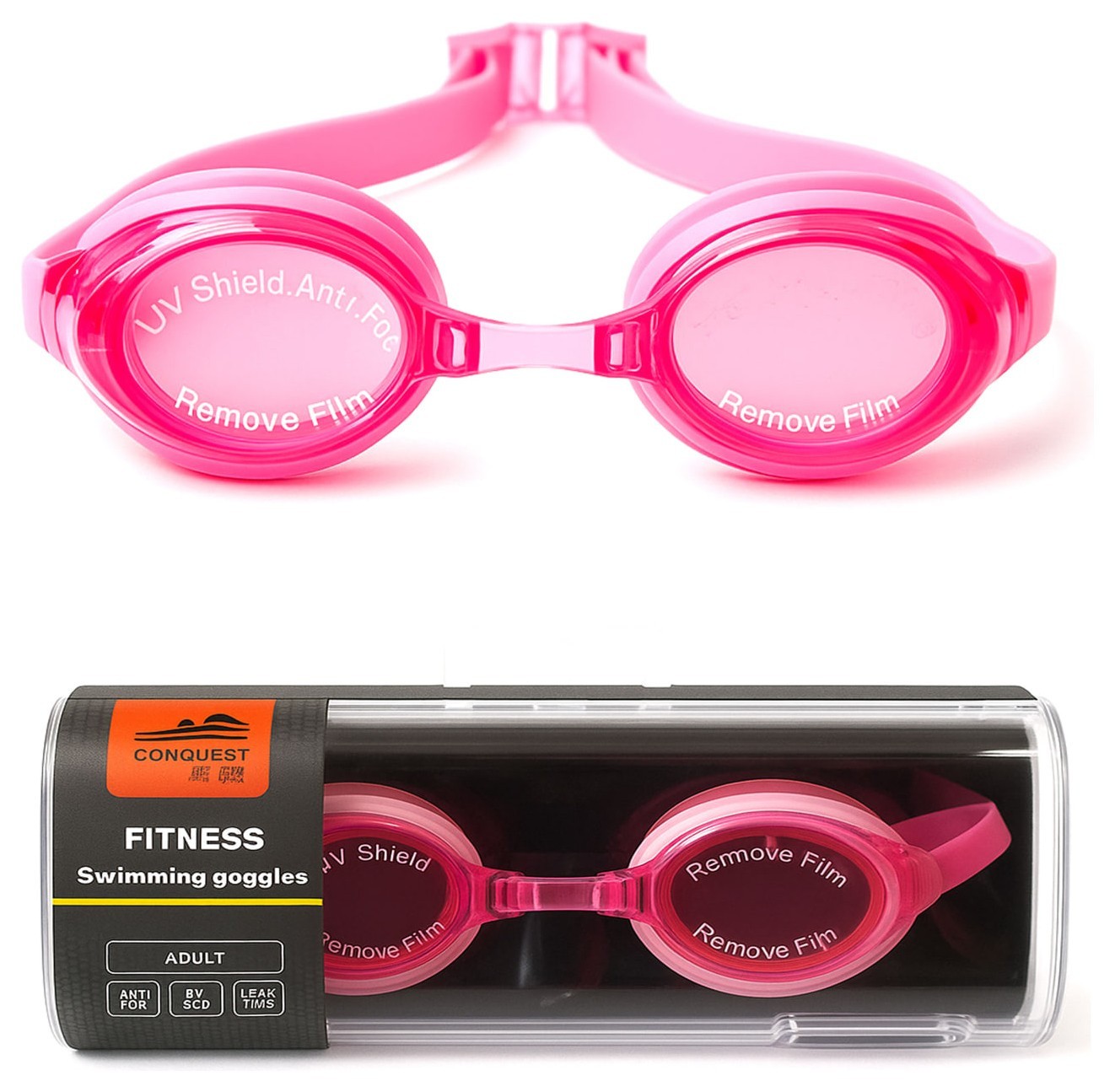 Очки для плавания (2020) Bavar Sport (розовый)