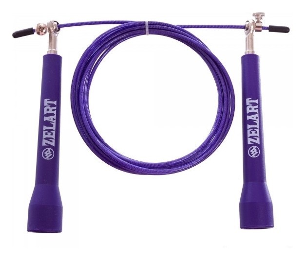 Скакалка Zelart 5101 філетова, укр, укр