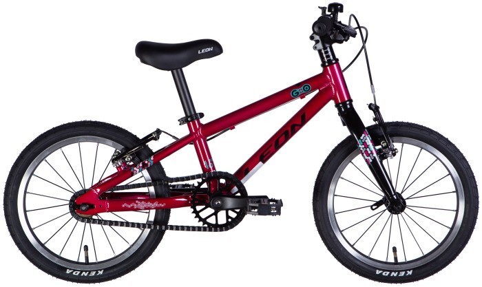 Велосипед AL 16" Leon GO Vbr FR рама-8" малиновый 2025