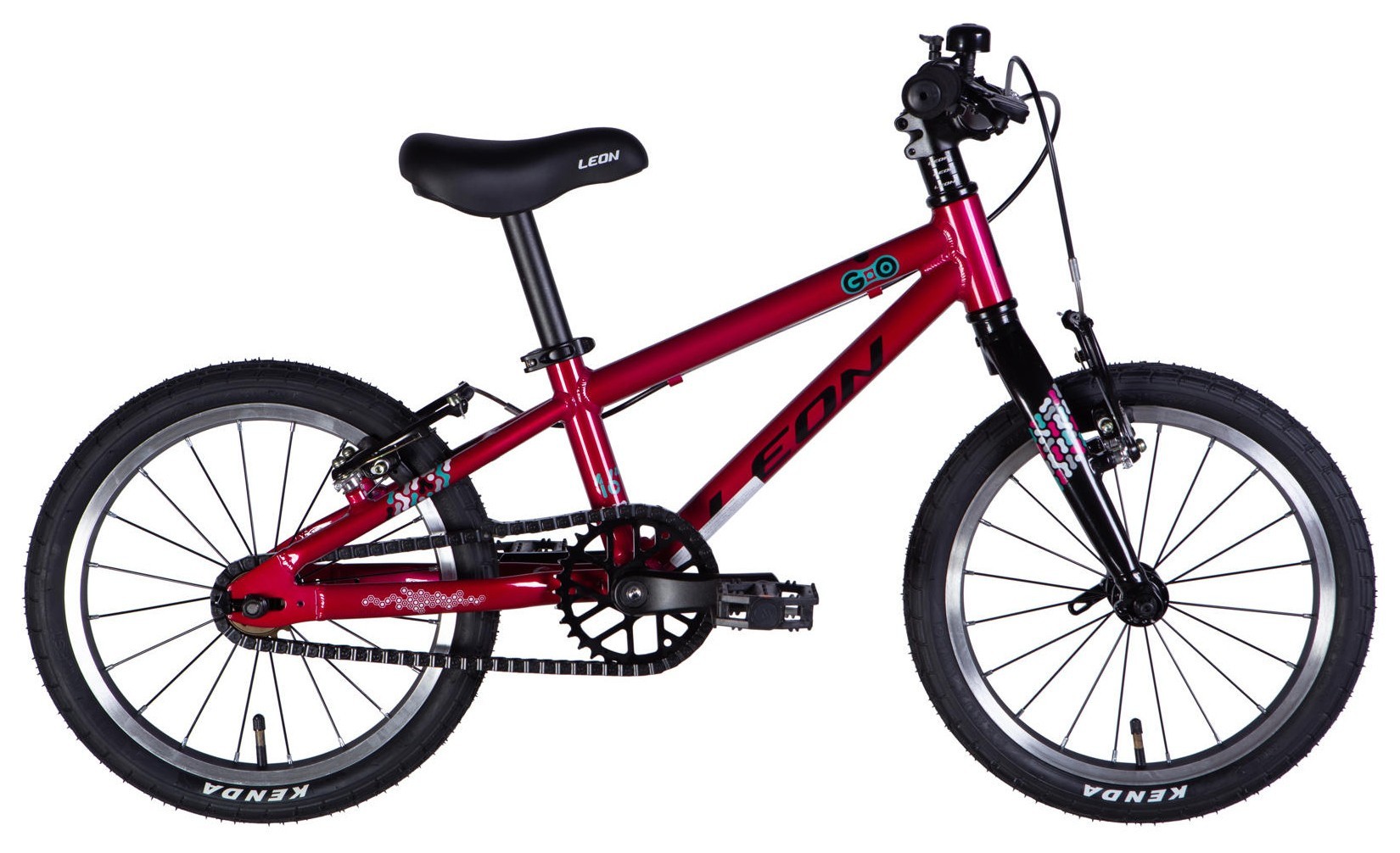 Велосипед AL 16" Leon GO Vbr FR рама-8" малиновий 2025