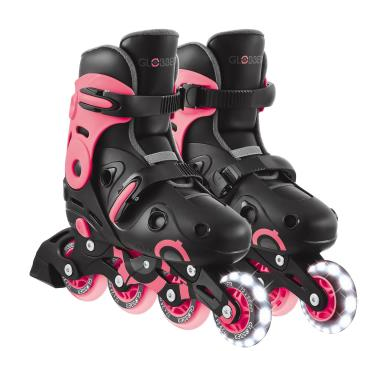 Роликові ковзани GLOBBER GO SCATES LIGHTS коралові р.34-37, до 60кг, 5+, укр, укр