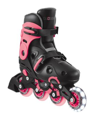 Роликові ковзани GLOBBER GO SCATES LIGHTS коралові р.34-37, до 60кг, 5+