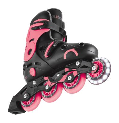 Роликові ковзани GLOBBER GO SCATES LIGHTS коралові р.34-37, до 60кг, 5+, укр, укр