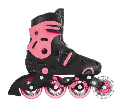 Роликові ковзани GLOBBER GO SCATES LIGHTS коралові р.34-37, до 60кг, 5+, укр, укр