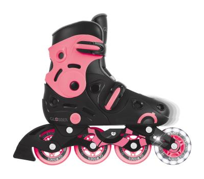 Роликові ковзани GLOBBER GO SCATES LIGHTS коралові р.34-37, до 60кг, 5+, укр, укр