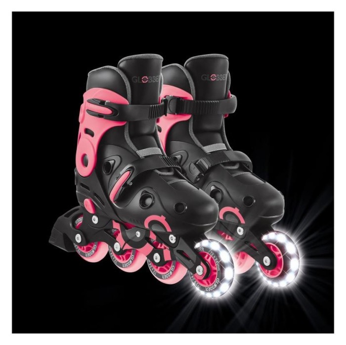 Роликові ковзани GLOBBER GO SCATES LIGHTS коралові р.34-37, до 60кг, 5+, укр, укр