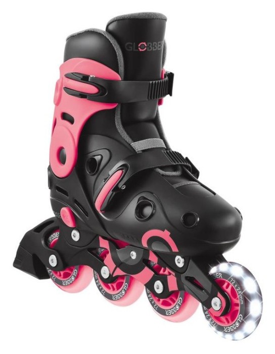 Роликові ковзани GLOBBER GO SCATES LIGHTS коралові р.34-37, до 60кг, 5+, укр, укр