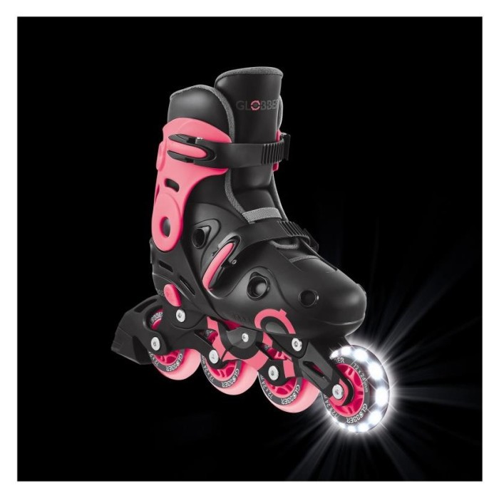 Роликові ковзани GLOBBER GO SCATES LIGHTS коралові р.34-37, до 60кг, 5+, укр, укр