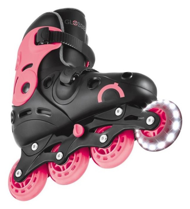 Роликові ковзани GLOBBER GO SCATES LIGHTS коралові р.34-37, до 60кг, 5+, укр, укр