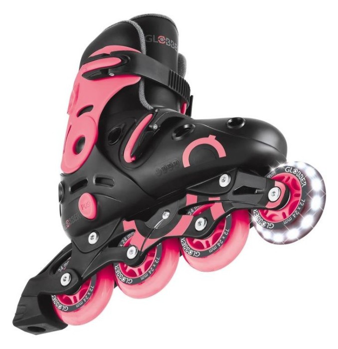Роликові ковзани GLOBBER GO SCATES LIGHTS коралові р.34-37, до 60кг, 5+, укр, укр
