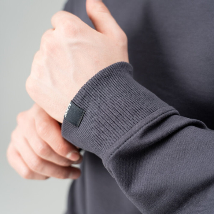 Трикотажный свитшот Slavni мужской темно-серый, Свитшот Slavni Element повседневный темно-серый