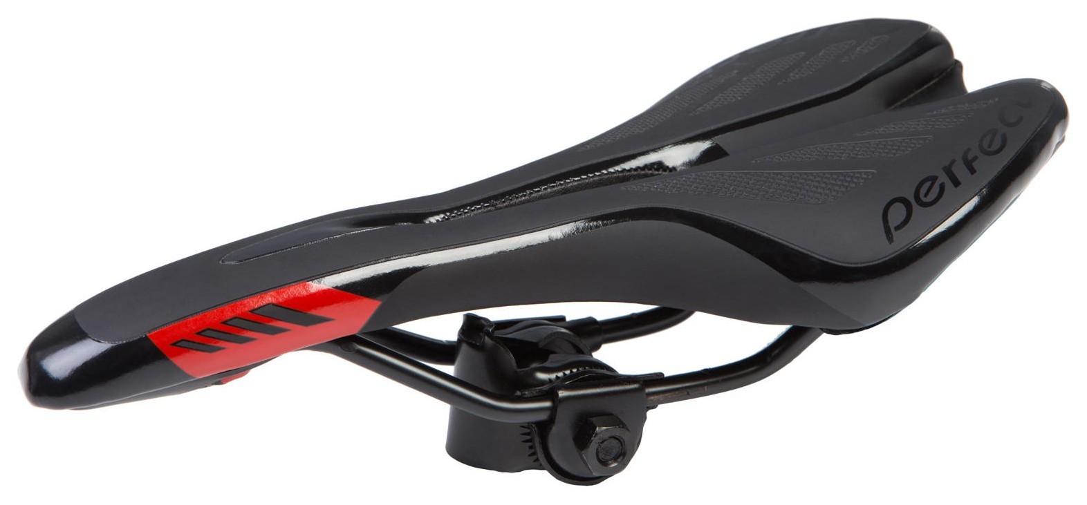 Сідло спортивне з отвором CPO 1290 280*135 мм чорний з червоним