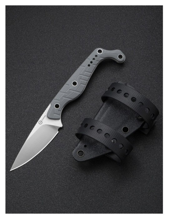 Ніж фіксований тактичний Civivi SOKN, (7.2 см) Nitro-V / G10 сірий, укр, укр