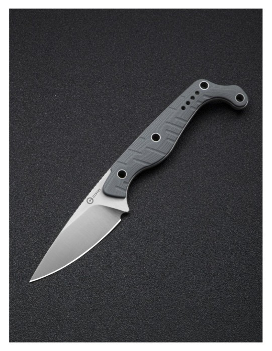 Ніж фіксований тактичний Civivi SOKN, (7.2 см) Nitro-V / G10 сірий, укр, укр