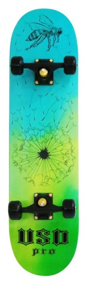 Скейтборд USD PRO BEE RIDE 31.0″ Turquoise/black (USB21J3S), укр