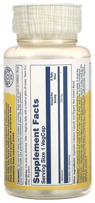 L-Methionine 500mg - 30 vcaps