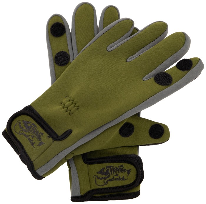 Перчатки TRAMP Effort неопреновые 1,5мм зеленые/серые, S