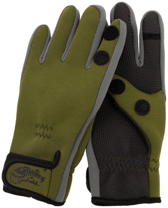 Перчатки TRAMP Effort неопреновые 1,5мм зеленые/серые, S