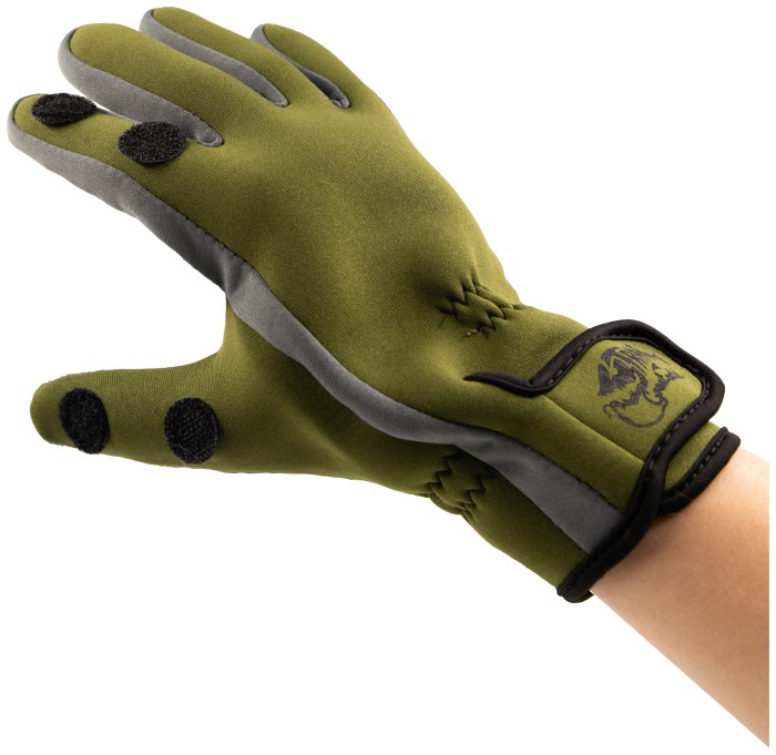 Перчатки TRAMP Effort неопреновые 1,5мм зеленые/серые, S