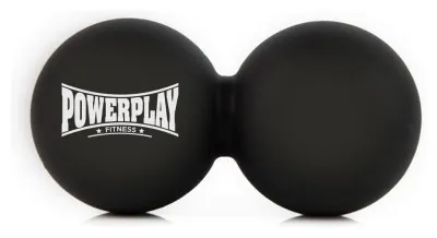 Массажный двойной мяч силиконовый PowerPlay PP-4355 Silicone Lacrosse Peanut Ball (6.3*12.6см.) Черный
