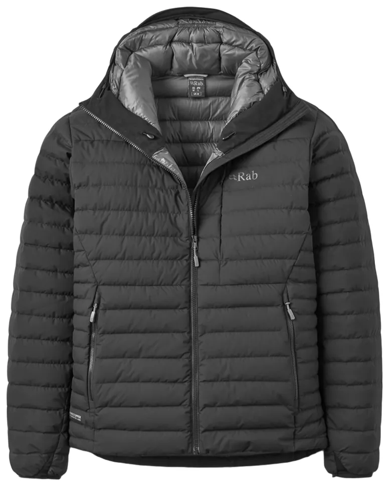 Чоловічий пуховик Rab Microlight Windstopper Hoody, Black, M (SHM_RB QDB-73-BLK-MED)