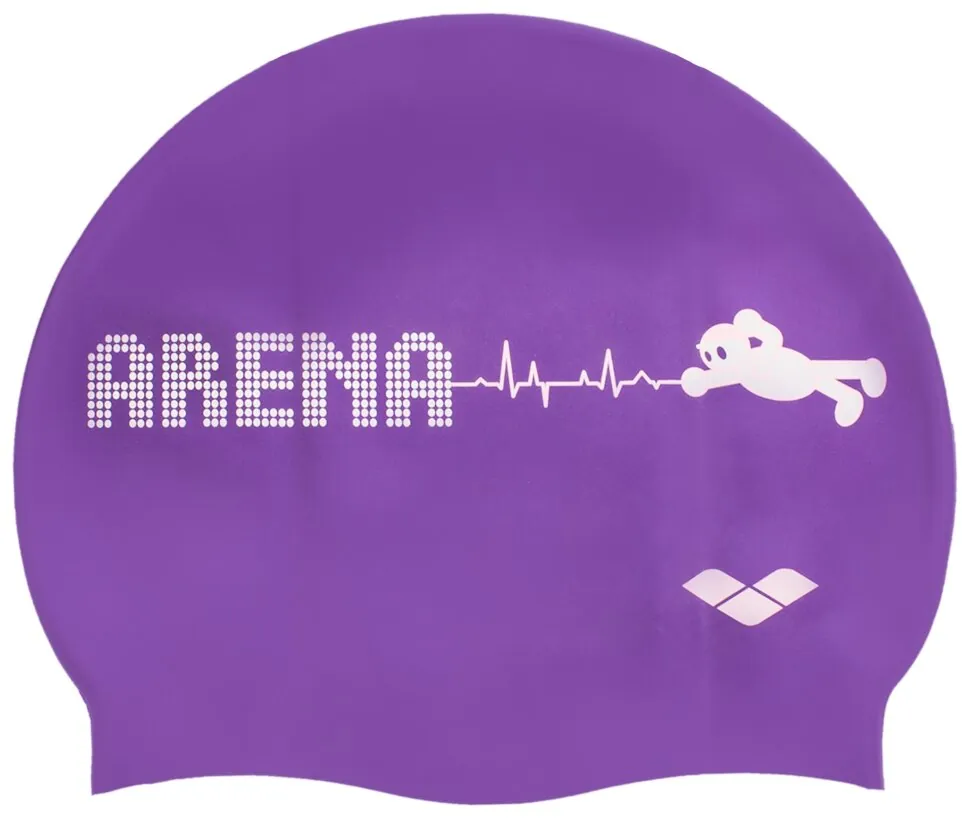 Шапочка для плавання дитяча ARENA KUN JUNIOR CAP AR-91552-90 (силікон), фіолетова (5483591)