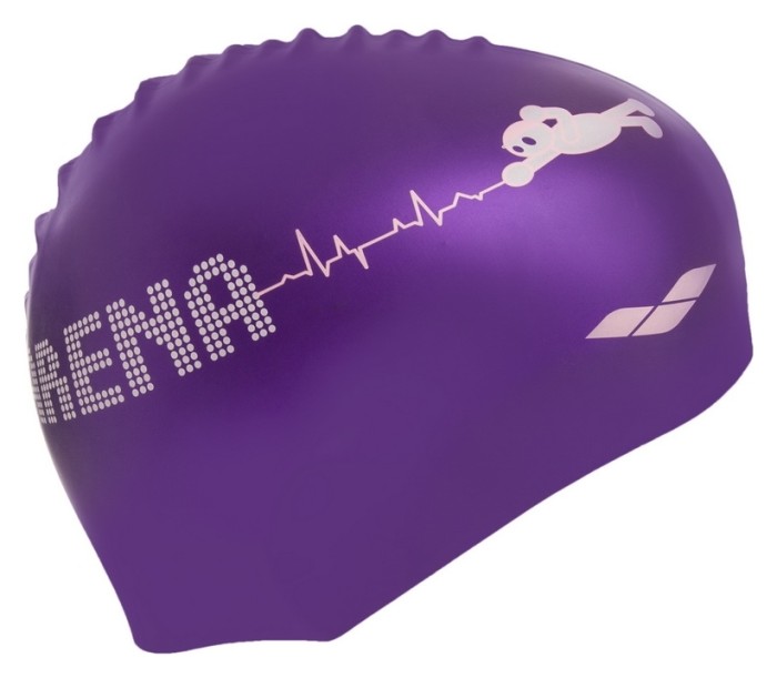 Шапочка для плавання дитяча ARENA KUN JUNIOR CAP AR-91552-90 (силікон), фіолетова