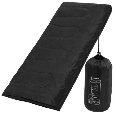 Спальний мішок (спальник) Springos 2 в 1 CS0044 +10 ...+25 °C R Black/Blue