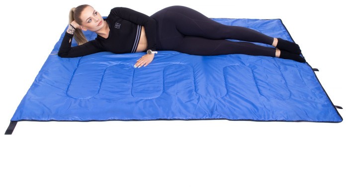 Спальний мішок (спальник) Springos 2 в 1 CS0044 +10 ...+25 °C R Black/Blue