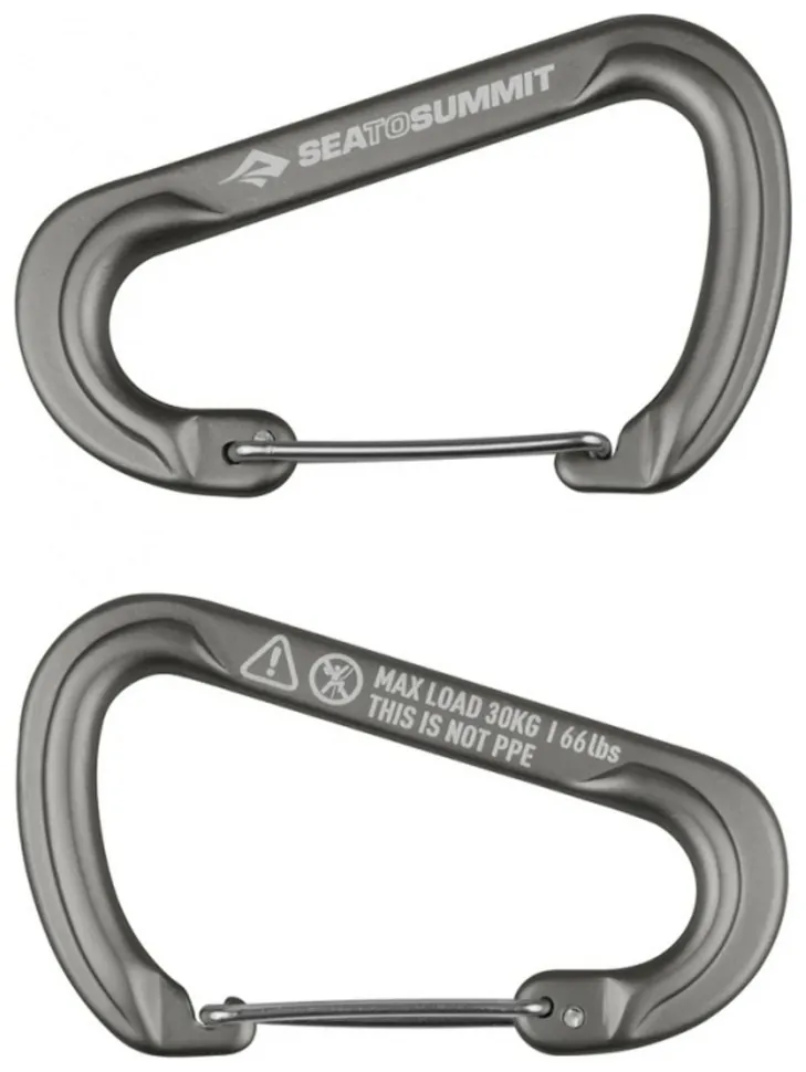Набір карабінів Accessory Carabiner Large Titanium 2pcs від Sea To Summit, Titanium (SHM_STS ATD0140-00122101)