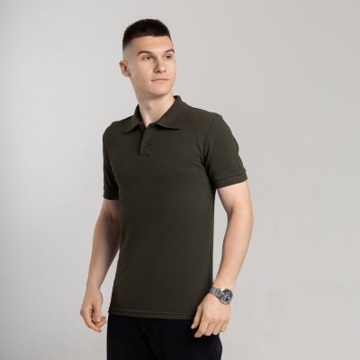 Хаки футболка поло весенне. Легкое летнее мужское хаки поло Pobedov Royal