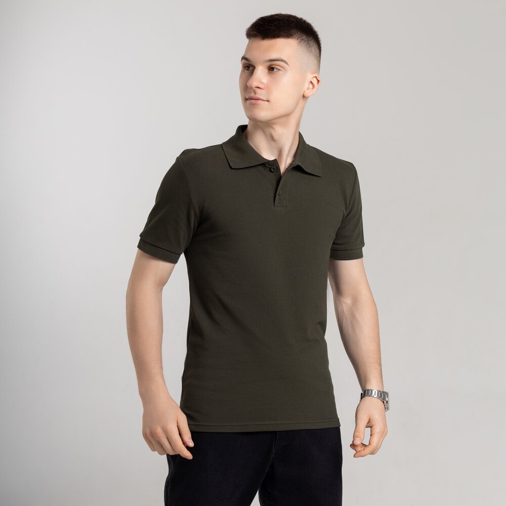 Хаки футболка поло весенне. Легкое летнее мужское хаки поло Pobedov Royal