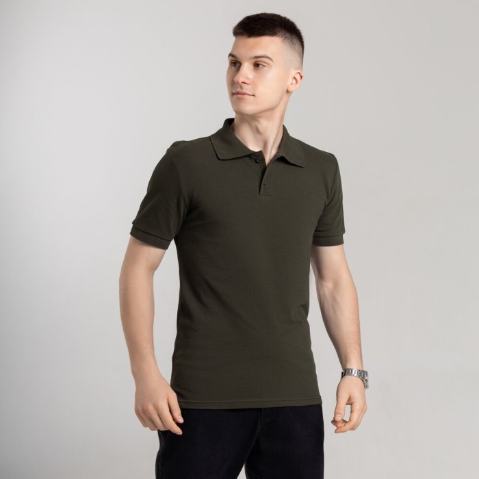 Хаки футболка поло весенне. Легкое летнее мужское хаки поло Pobedov Royal