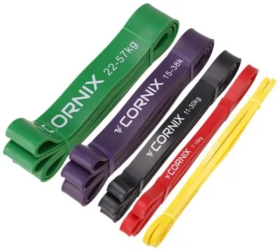 Еспандер-петля Cornix Power Band 2-57 кг (резина для фітнесу та спорту) набір 5 шт XR-0086