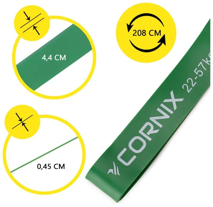 Еспандер-петля Cornix Power Band 2-57 кг (резина для фітнесу та спорту) набір 5 шт XR-0086