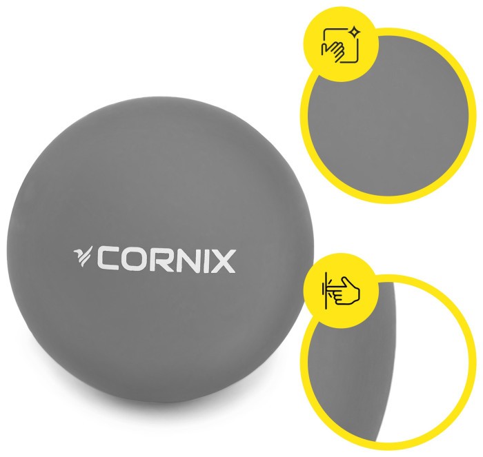 Масажний м'яч Cornix Lacrosse Ball 6.3 см XR-0120 Grey