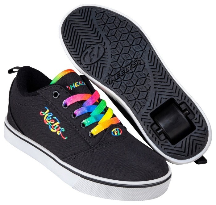 Роликові кросівки Heelys Pro 20 (AHE100771) Black/Rainbow Cursive, укр, укр